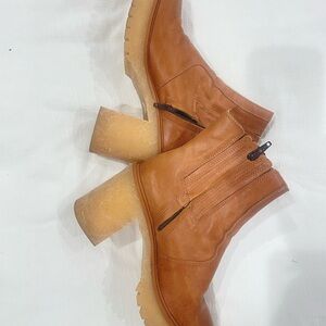 Free People Brown Heeled Boots